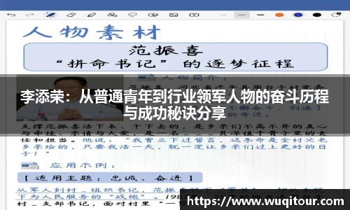李添荣：从普通青年到行业领军人物的奋斗历程与成功秘诀分享